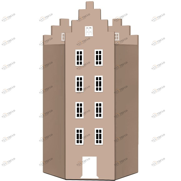 Угловой шкаф-домик детский правый "Амстердам-1" МАНДАРИН АМСТЕРДАМ 179527 Бежевый Santreyd 