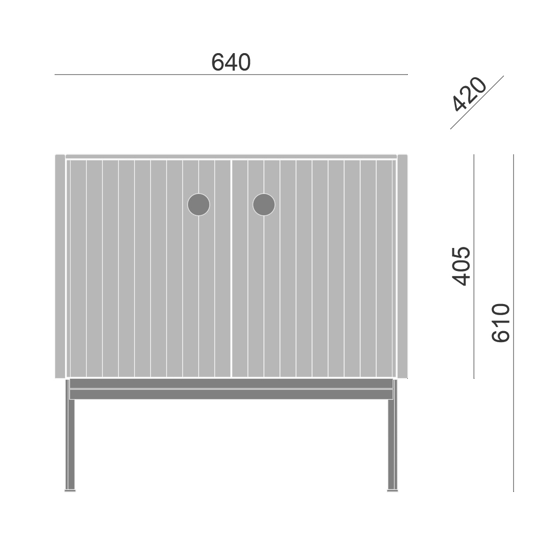 Тумба в комнату бежевая Mio BRAGIN DESIGN LIVING 00-3974675 Бежевый - Вид №2