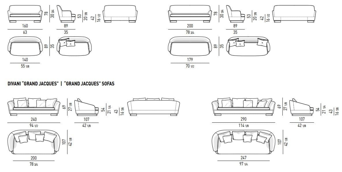 Ткань диван Minotti Jacques ARCH-00022217 - Вид №19