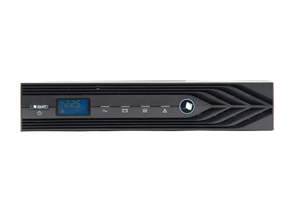 SKAT-UPS 1000 RACK ups 220v 50 / 60hz 900w 2 external batteries on-line sine wave Бастион  - Вид №4