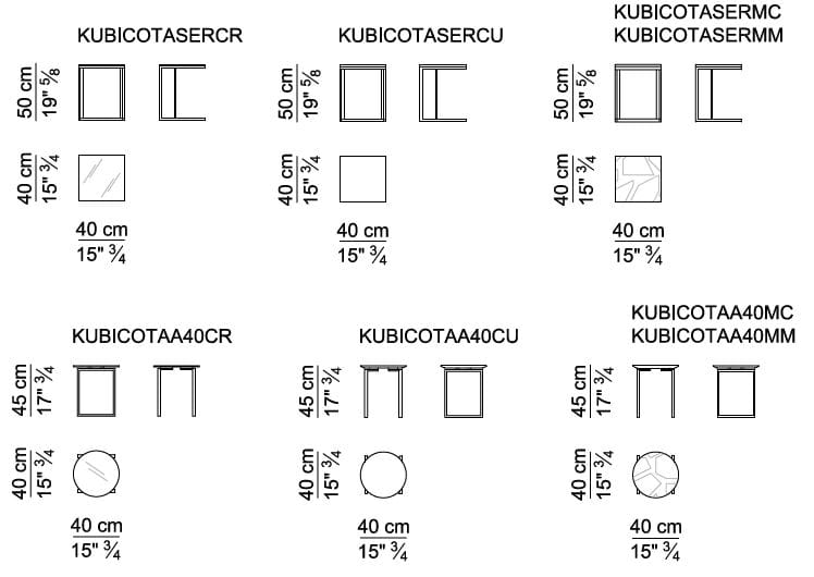 Высокий круглый Хрустальный журнальный столик i 4 Mariani Kubico ARCH-00132137 - Вид №6