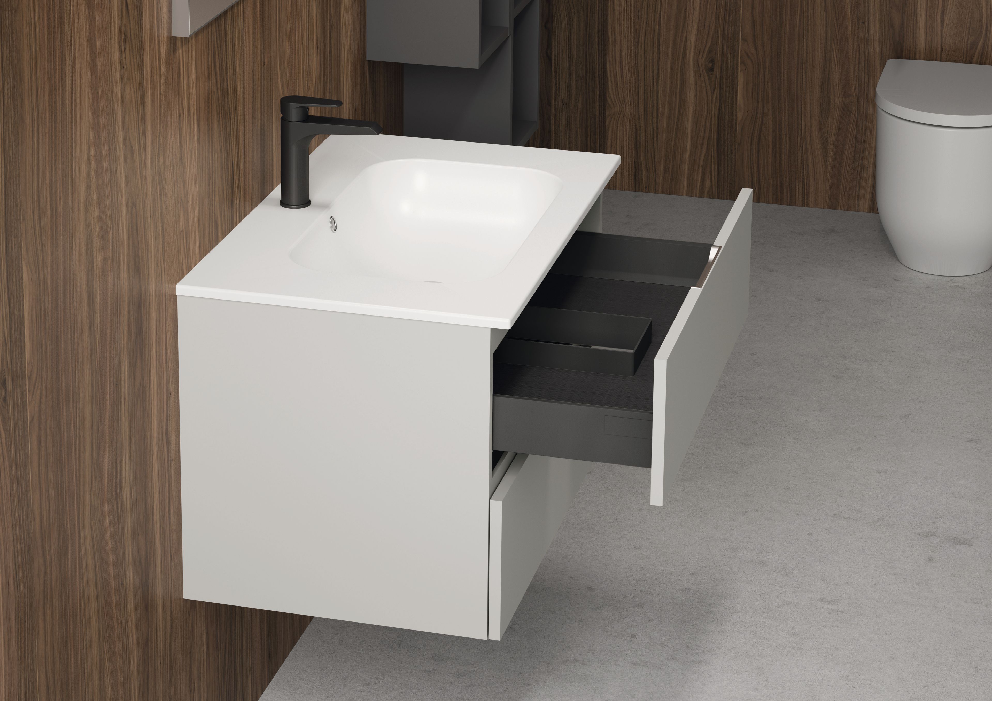 Деревянный шкаф для умывальника с выдвижными ящиками Gruppo Geromin Qubo2 ARCH-00088462 - Вид №1