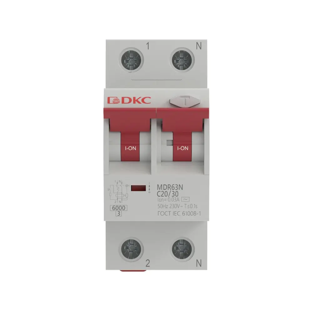 Дифференциальный автомат DKC Yon 2P C20 А 30 мА 6 кА А STLM-2135771 - Вид №1