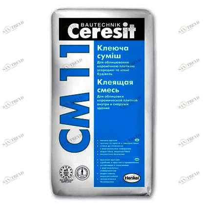 Клей для плитки для внутр. и наруж. работ 25 кг СМ 11 CERESIT 14264/ 12684/25857 254552