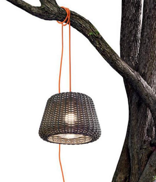 PANZERI Подвесной светильник для улицы из ротанга Ralph El 4744 - Вид №2