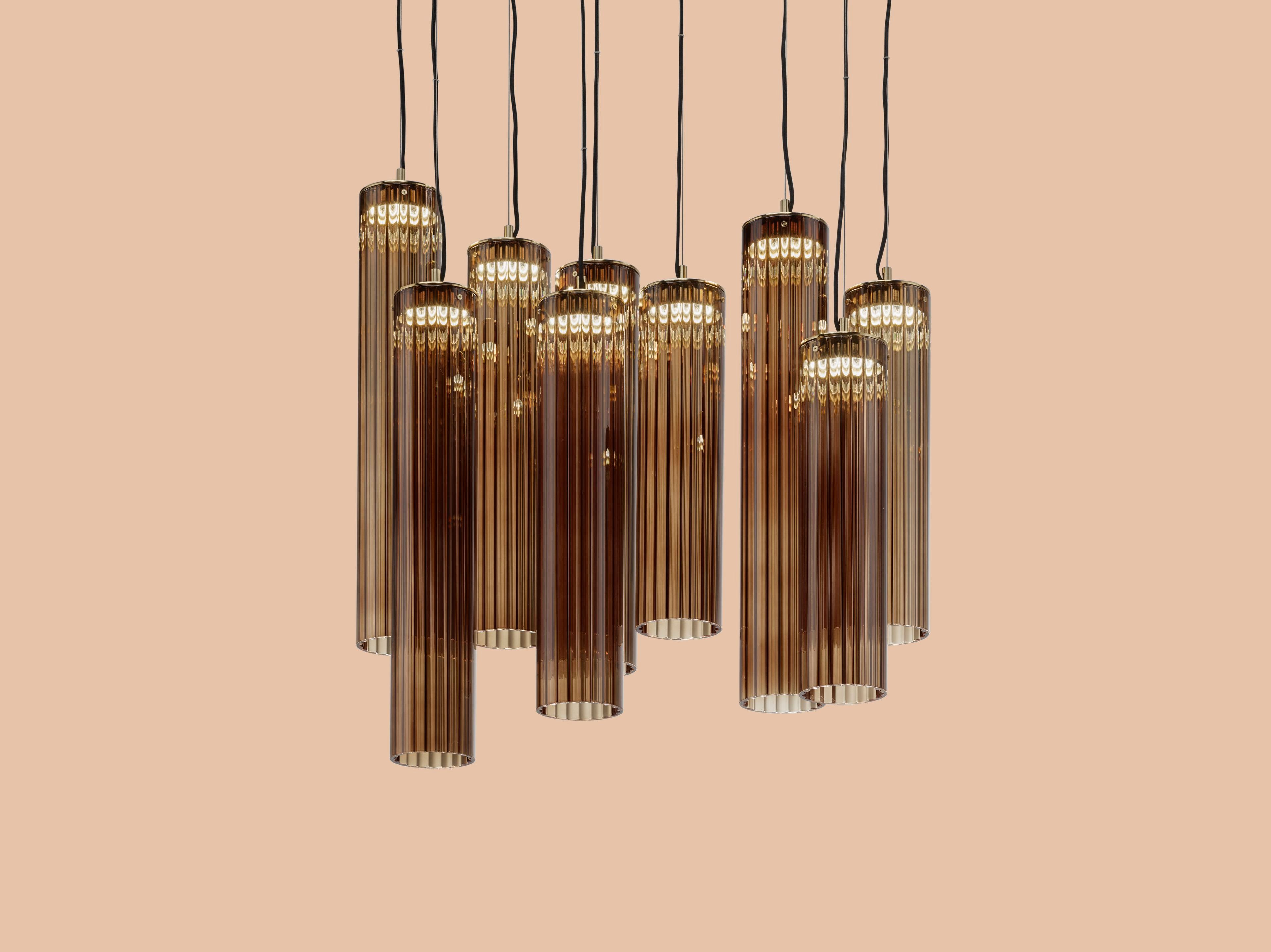Светодиодный подвесной светильник из боросиликатного стекла Euroluce Lampadari Itala ARCH-00116983