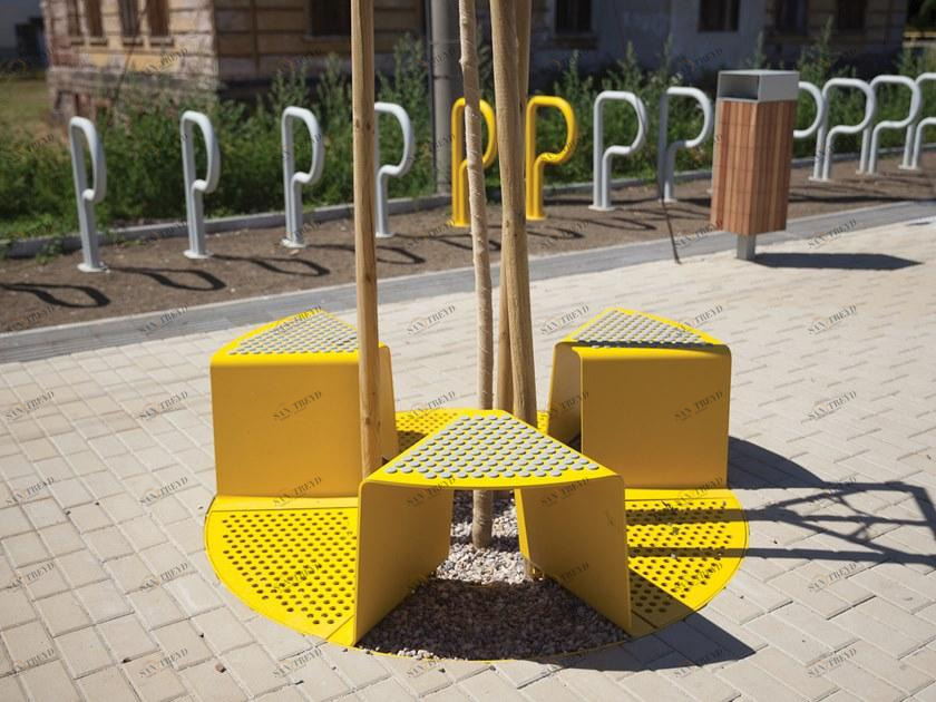 mmcité1 Скамья / решетка для деревьев из оцинкованной стали Sinus sun-id-1449113