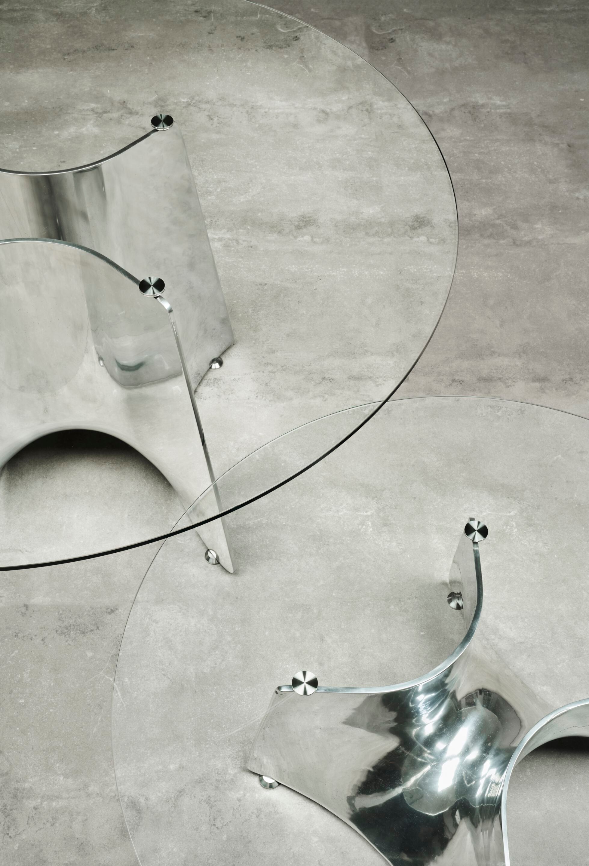 Овальный стол из алюминия и стекла BALERI ITALIA Bentz ARCH-00022953 - Вид №5