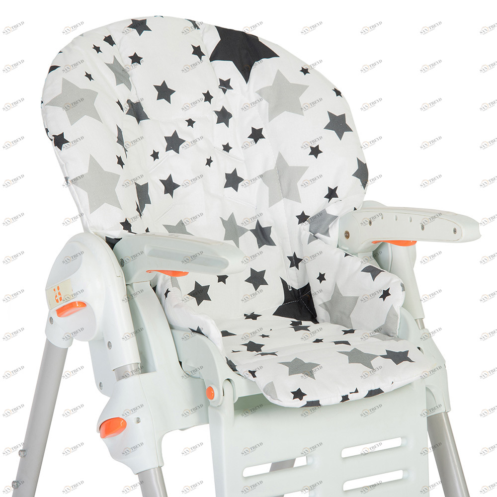 Съемный чехол для стульчика для кормления Black Stars VAMVIGVAM  281627 Белый;черный Santreyd 