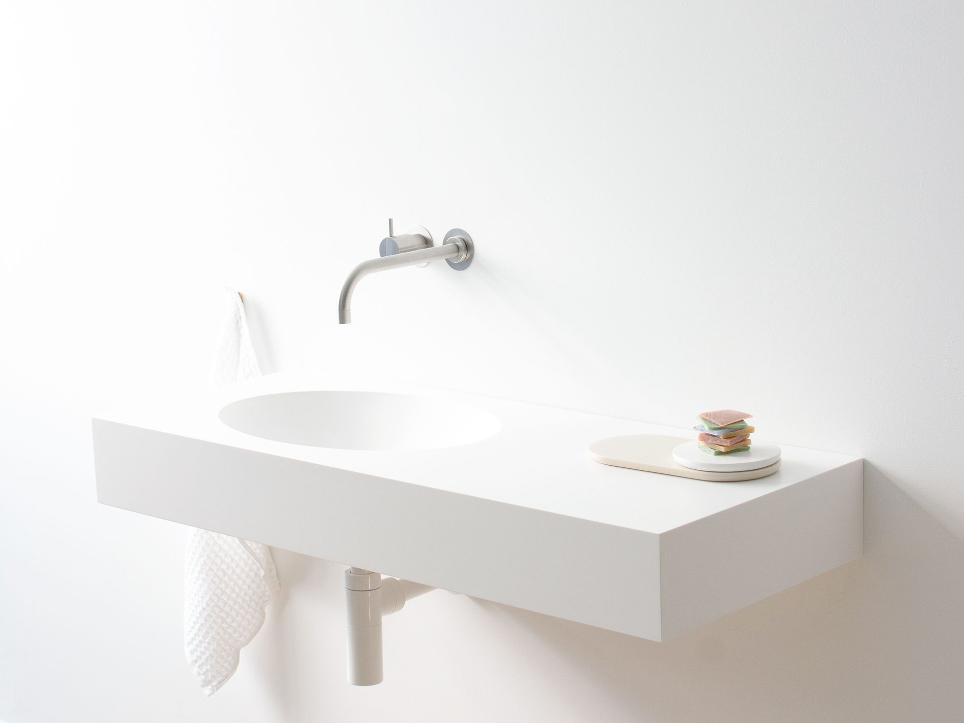 Прямоугольный подвесной умывальник в HIMACS Not Only White ARCH-00075135 - Вид №2