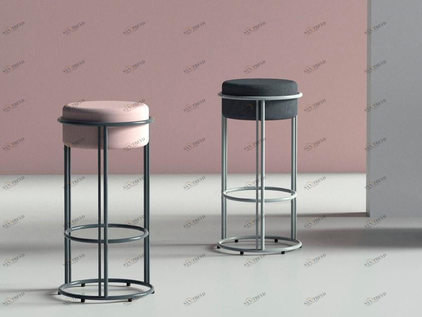 Mobboli Высокий табурет со встроенной подушкой и подставкой для ног Up Up38sto75