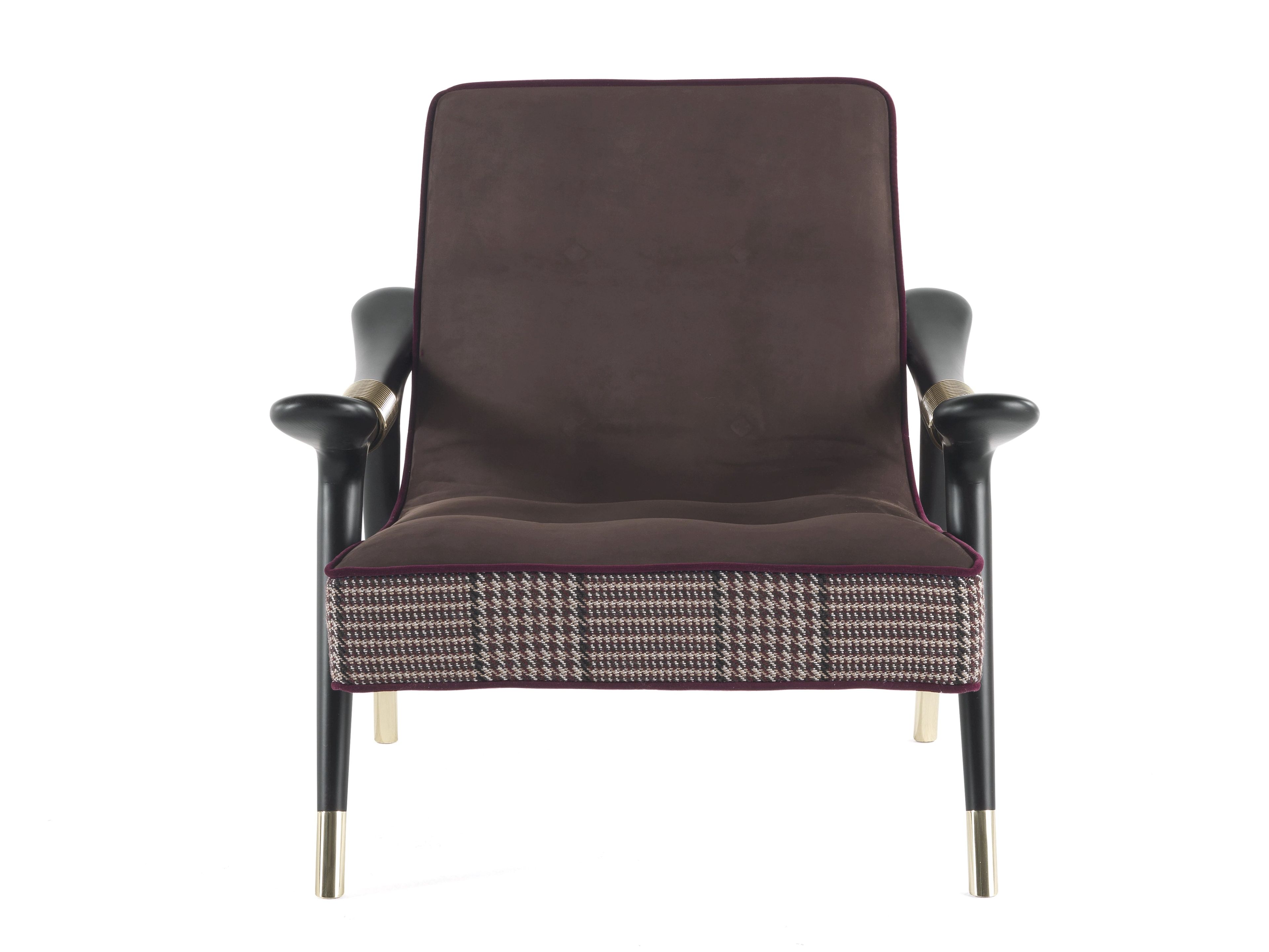 Кресло из нубука с подлокотниками ETRO Home Interiors MASAI ARCH-00079901