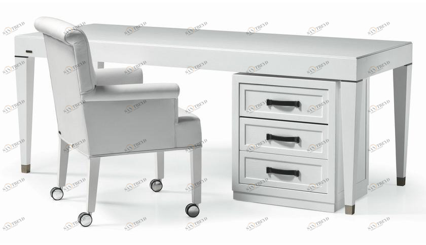 L'Origine Дубовый стол с ящиками Allen Fhsc 048