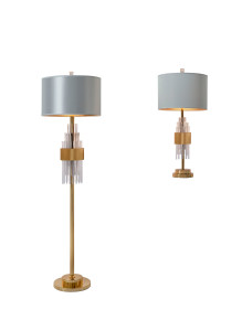 Настольная лампа из нержавеющей стали и стекла