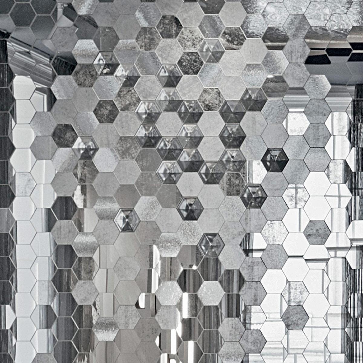 SICIS Atlas Black Per-Grey Vetrite Tile sun-id-1991300 - Вид №23