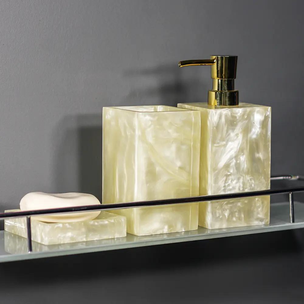 Дозатор для жидкого мыла Bath Plus Pearl цвет жёлтый STLM-2125199 - Вид №2