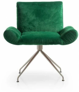 Quinti Sedute Вращающееся кресло на козелке из бархата Ginevra