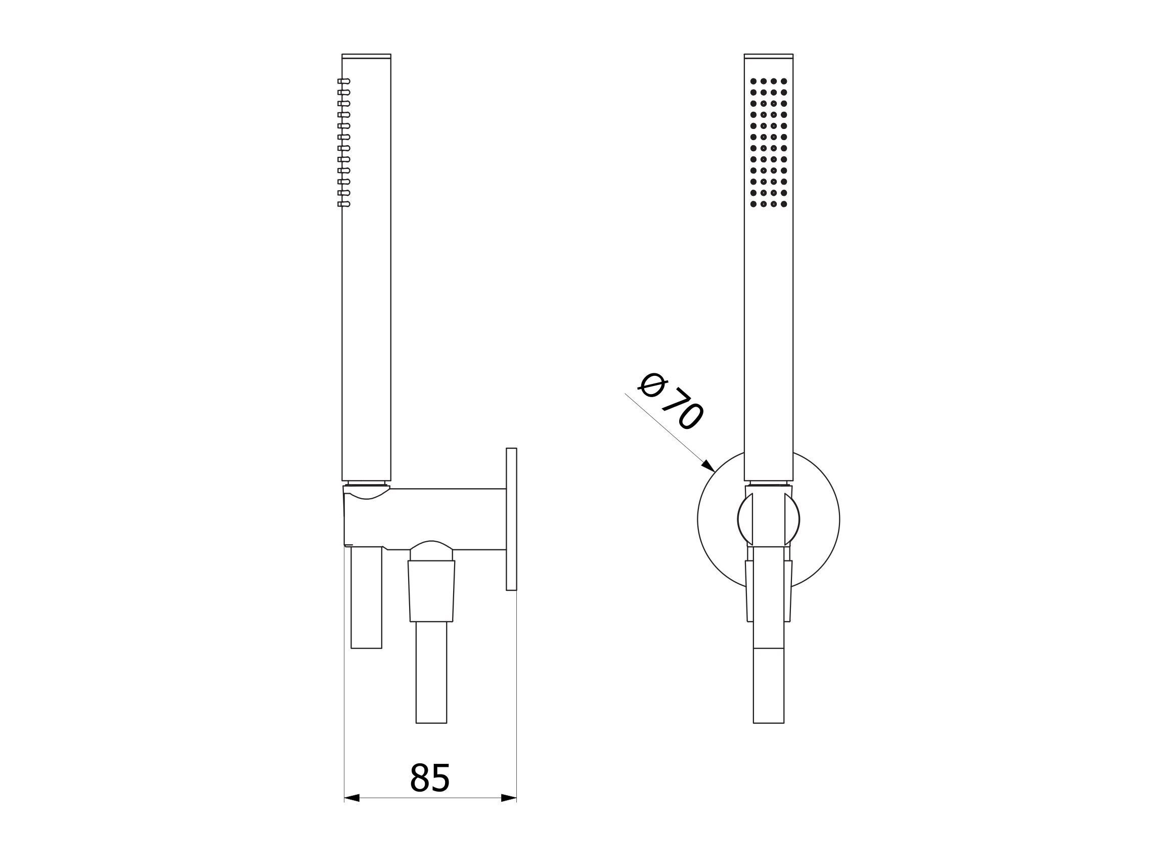 Стальной настенный ручной душ с шлангом IB торт ARCH-00062753 - Вид №1