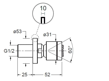 Боковая насадка для душа с системой защиты от накипи CRISTINA Rubinetterie CRIPD030 ARCH-00042333 - Вид №2