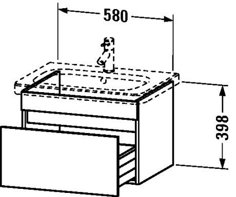 DS638003131 DuraStyle Тумбочка подвесная Сосна серебристая, декор Duravit - Вид №1