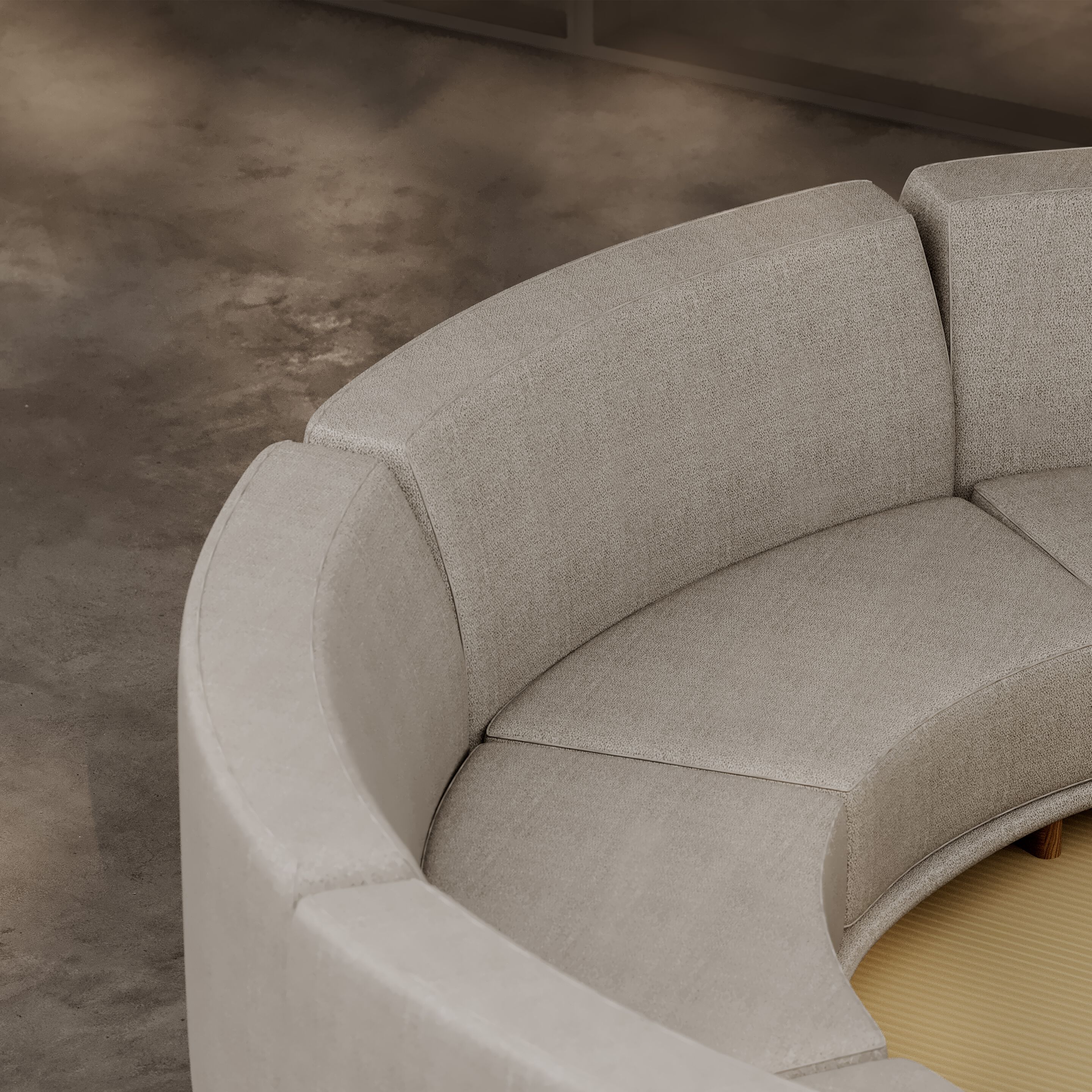 3-местный изогнутый тканевый садовый диван YAAZ Rasel ARCH-00139879 - Вид №3