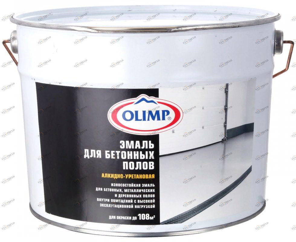 Эмаль Олимп для бетонных полов 9л светло-серая 5891