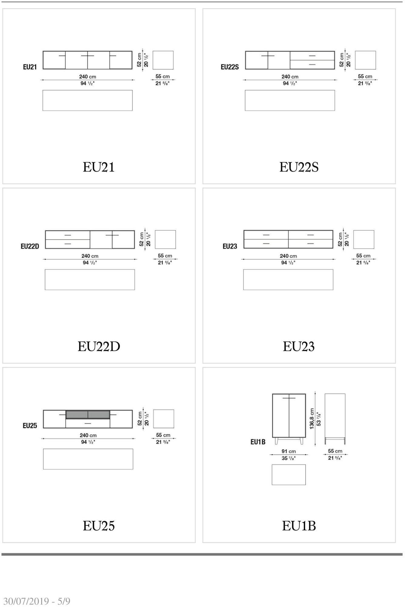 B&B Italia Буфет из эвкалипта с ящиками Eucalipto sun-id-1496132 - Вид №4