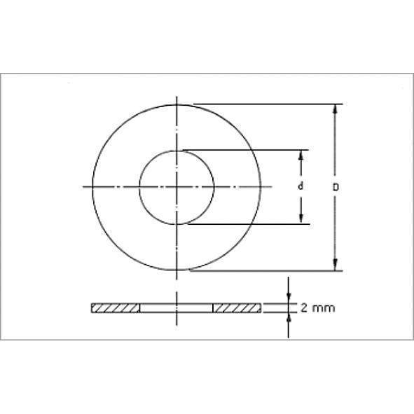 1D50 SANHA FL-D уплотнение для фланцев высок. давл., безасбест. DN 50 - PN10/16 (61x107x2mm) мм  - Вид №1