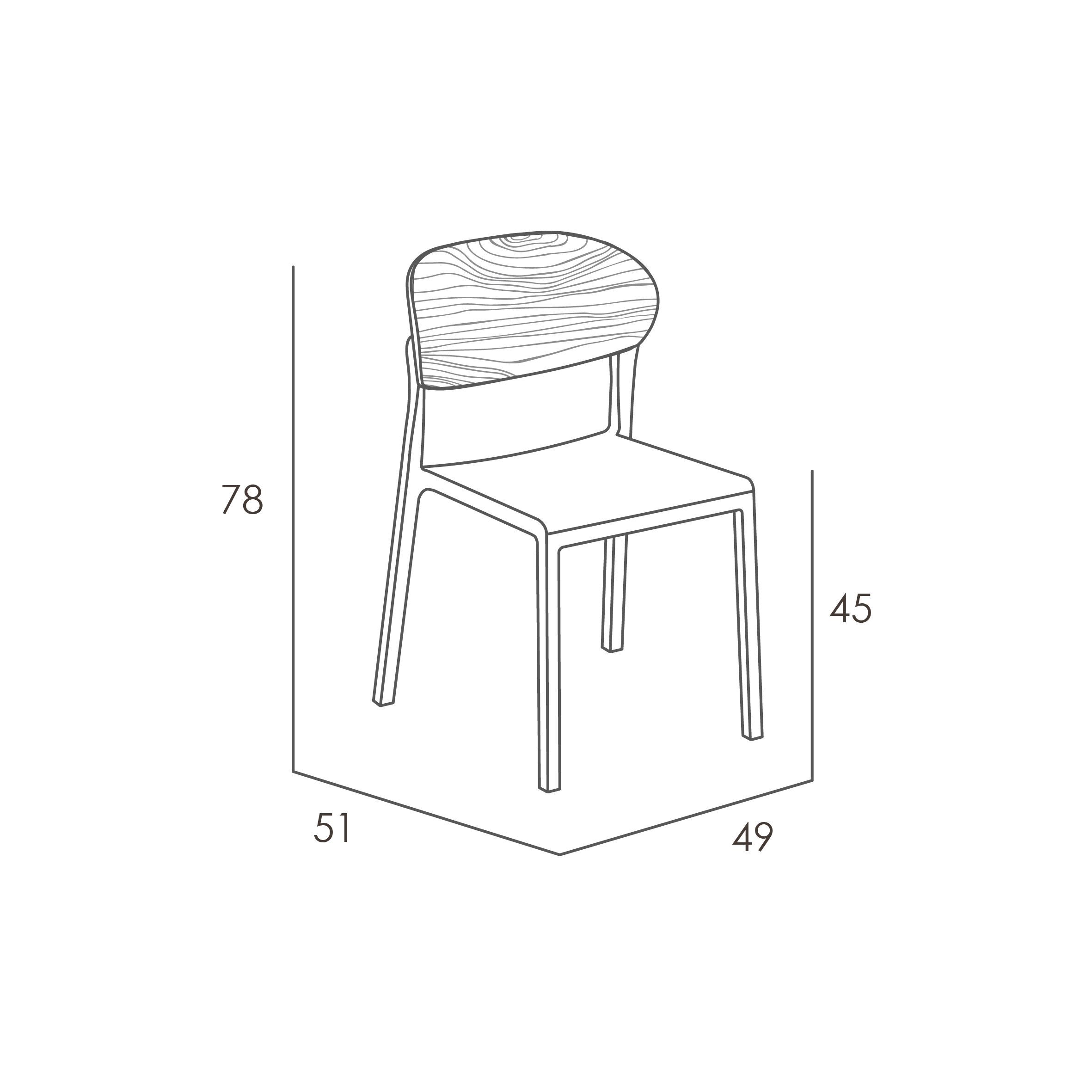 Садовый стул из полипропилена с деревянной спинкой Ezpeleta BAKE WOOD ARCH-00073360 - Вид №13