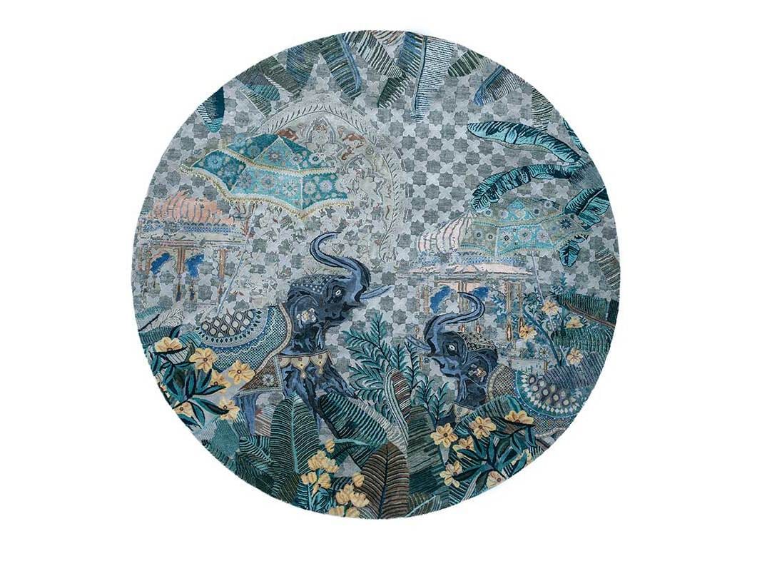 Круглый шерстяной ковер ручной работы Jaipur Rugs Inde Rose - Переплетение природы и наследия ARCH-00118170 - Вид №1