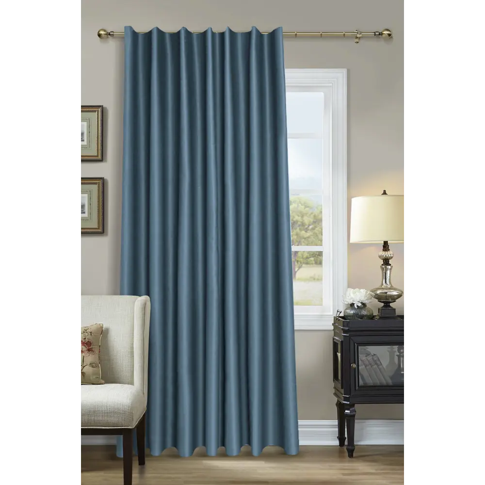 Штора на ленте Flame 250x300 см цвет синий MIAMOZA STLM-2188813 - Вид №4