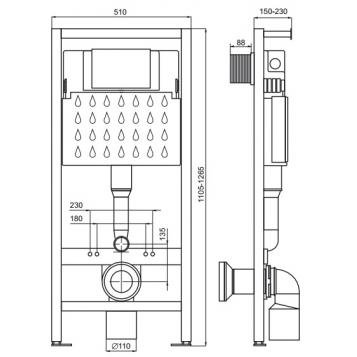 Инсталляция для унитаза Winkiel WIW100.3.2.0.0.0 In wall systems WIW10032000 - Вид №1