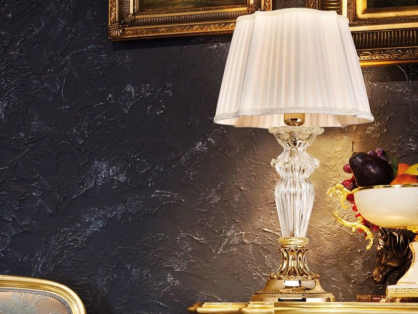 Possoni Illuminazione Настольная лампа из чистого золота со стеклом и абажуром Charlotte 4795/lp - Вид №1