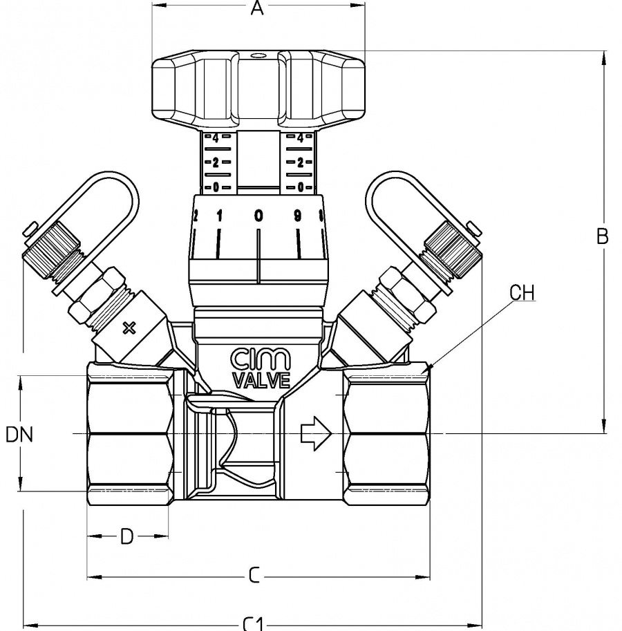 CIMBERIO CIM 787OT 112 Клапан балансировочный ручной CIM 787OT  - Вид №1