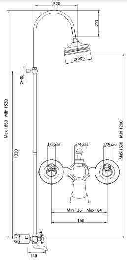 663720YY06 Душевая система Bandini Antica Santreyd - Вид №1