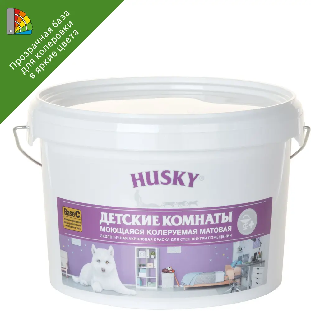 Husky: База для колеровки детской краски, матовая прозрачная 2.5 л 84391881 STLM-0049084