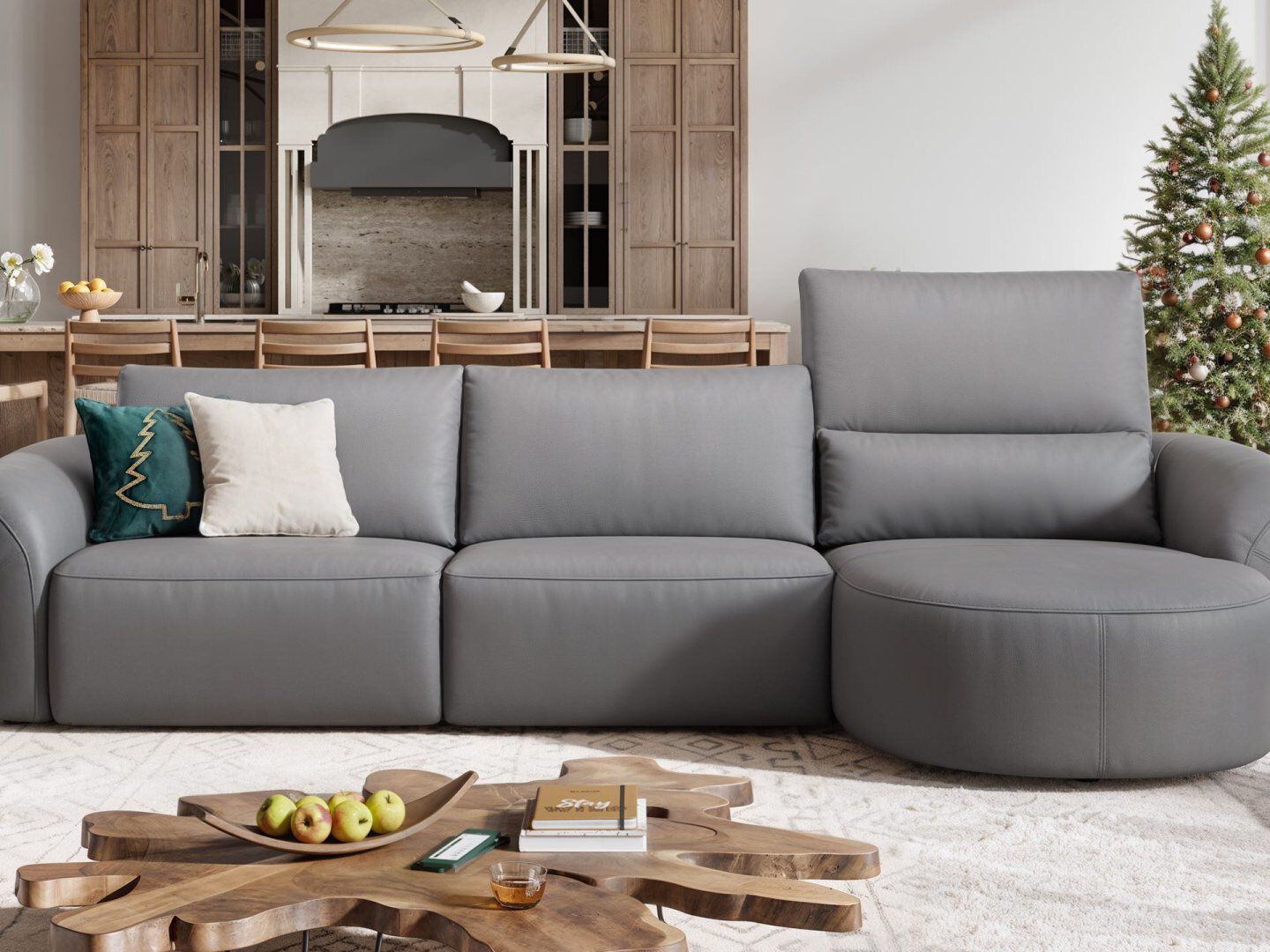 Кожаный диван с полуостровом Sofanella Санкт-Мориц ARCH-00038944 - Вид №8