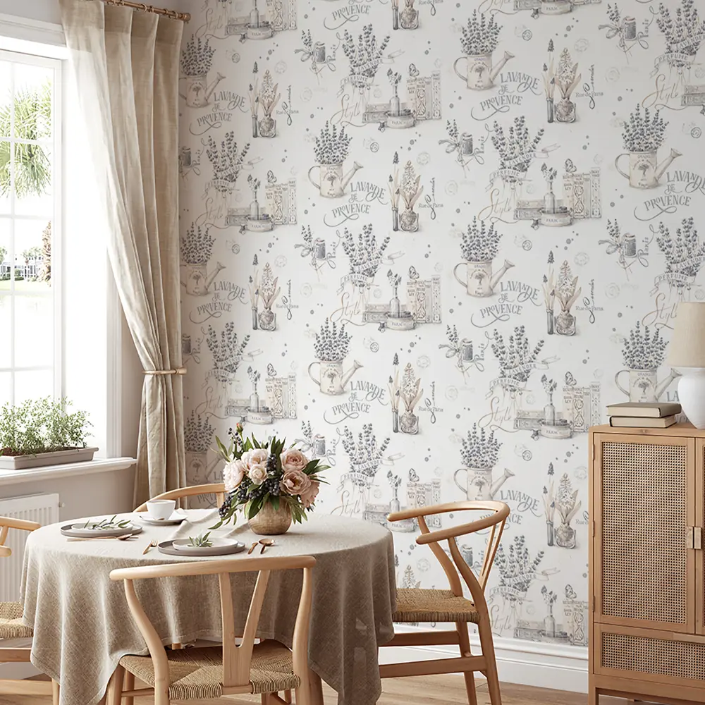 Обои флизелиновые Home Color Lavande серые 1.06 м HC71985-14 PALITRA HOME STLM-2153954 - Вид №4