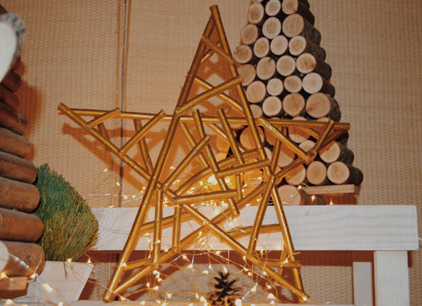 NS163 LED Звезда из дерева Dekoraniaevents Navidad 