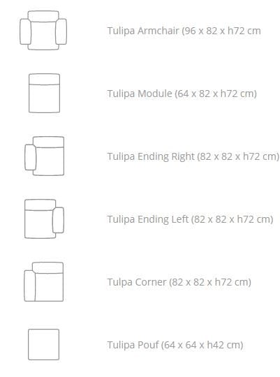 Модульный тканевый диван CREARTE COLLECTIONS Tulipa Contemporain ARCH-00100976 - Вид №4