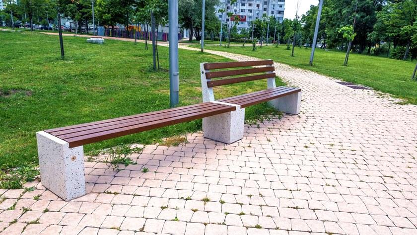 ENCHO ENCHEV - ETE Скамейка из бетона и дерева  239  - Вид №2