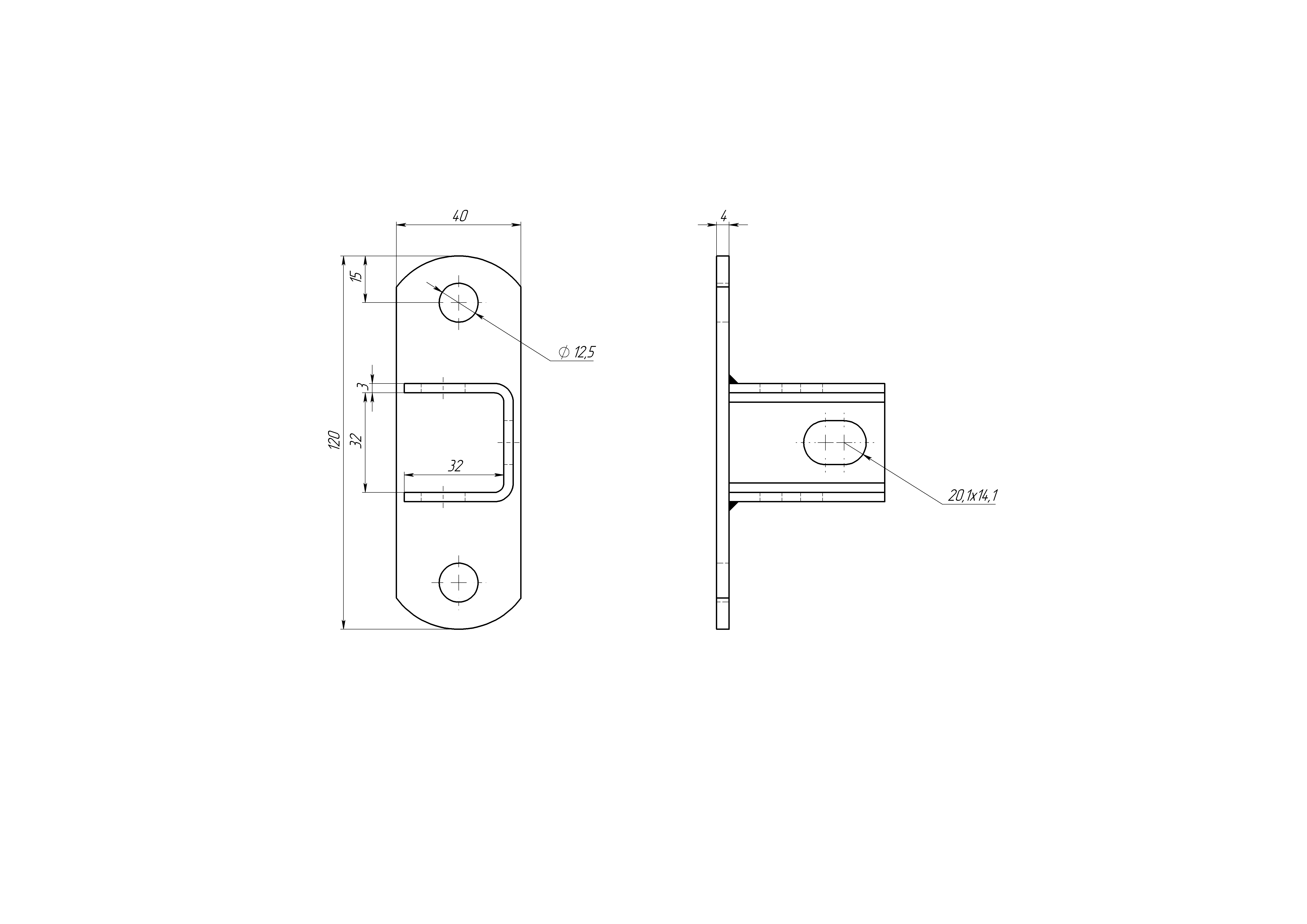 ПЕТРОТЕХ Основание потолочной стойки для металлических конструкций 120x40x4 мм 13535944 STLM-0003279 - Вид №4