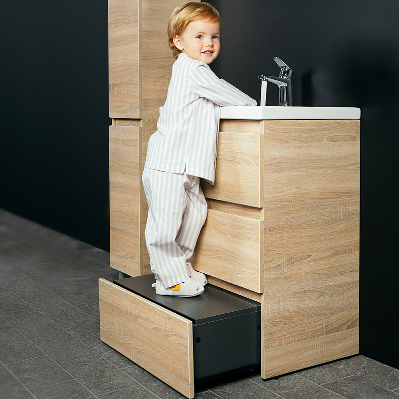 M91FSX0602GM База под раковину напольная 60 см 3 ящика графит матовый AM.PM Gem S  - Вид №4