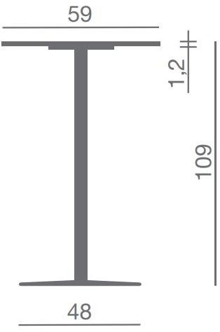 Kastel Круглый высокий стол для контракта Kaleox Kk61tn - Вид №4
