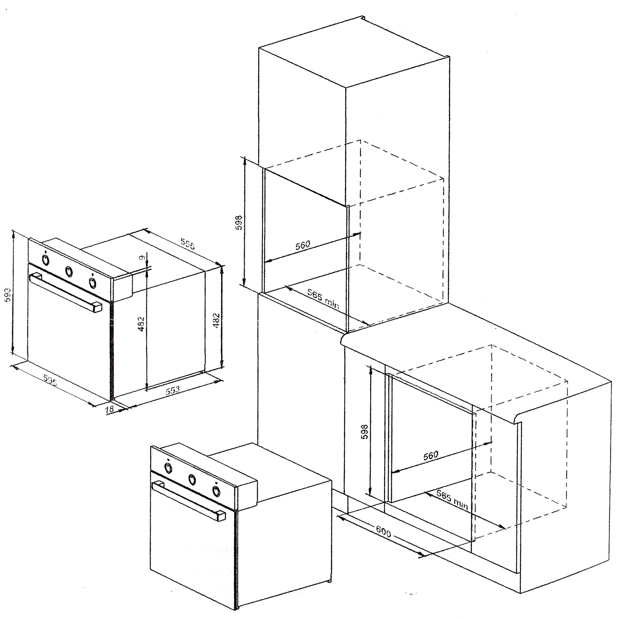 8147144 Электрический духовой шкаф Darina 0U8 BDE 112 707 At черный STDN-0119752 - Вид №9