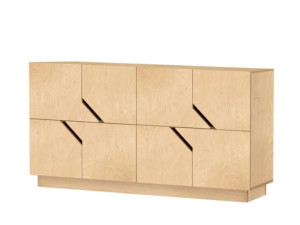 Березовый шкаф с распашными дверями