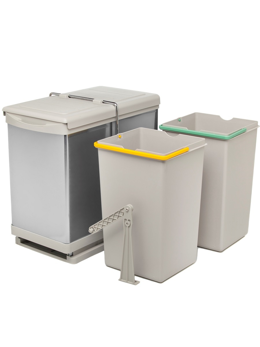 Контейнер для мусора на дверцу Alpha 400/28 Metallic Grey NAVAKO 10011 - Вид №2