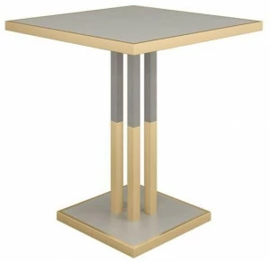 FRATO Квадратный журнальный столик из латуни и кожи  Ffu260017aap