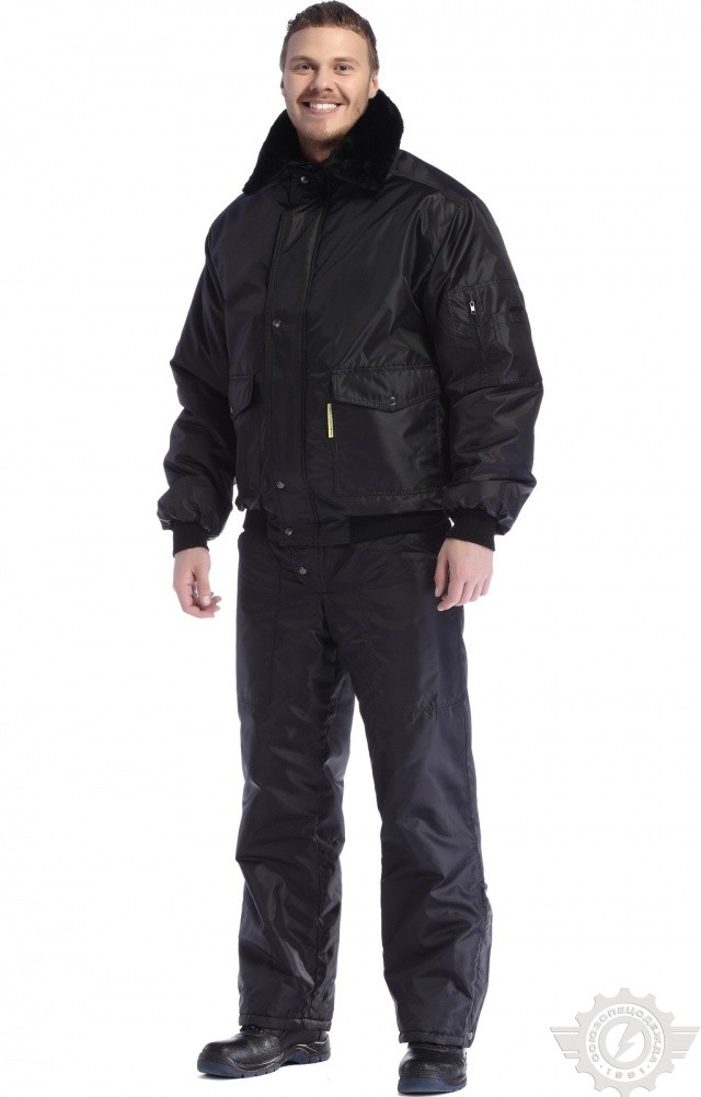 61536 Куртка "Алабама" зимняя черная  Зимняя спецодежда  размер 48-50/170-176  - Вид №4