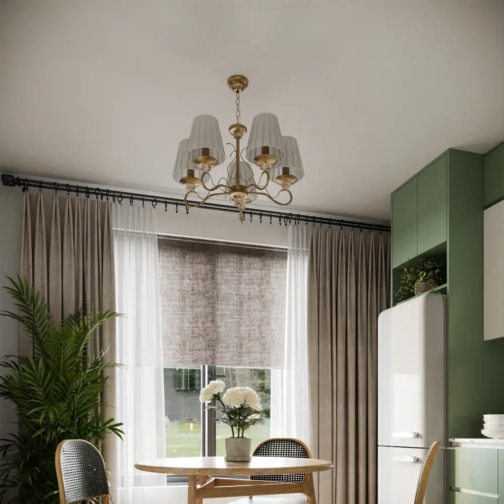 Люстра подвесная Виталина, 5 ламп, 40 м², цвет бронза 82809663 STLM-2097112 De Markt  - Вид №9